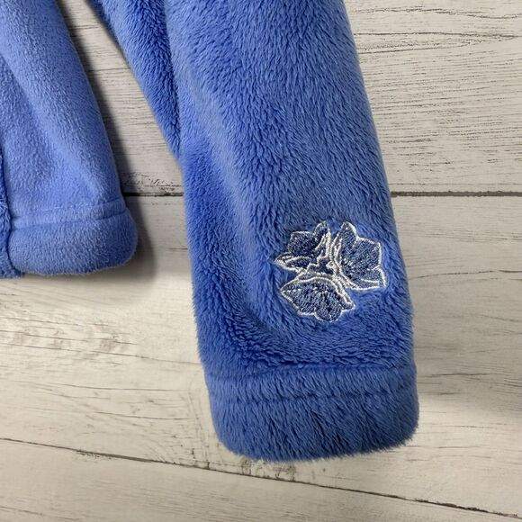 L.L. Bean Fleece Soft Sweater Full Zip Light Blue Women's Size Medium - Picture 2 of 7